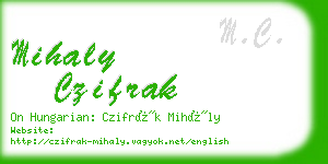 mihaly czifrak business card